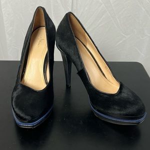 Black Cole Haan Real Cow Fur Heels